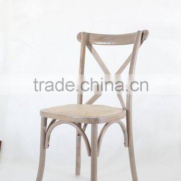 Wholesale stackable wooden Cross back wedding chair