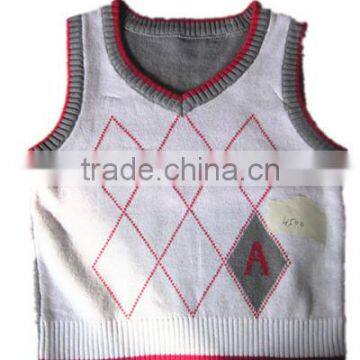 pullover children knit sweater vest school uniform knit vest