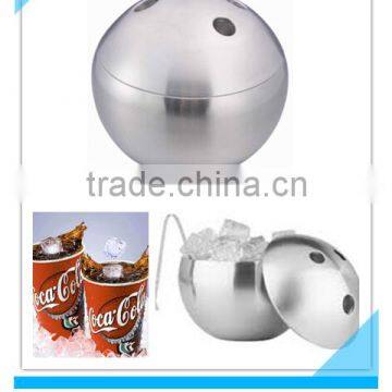 Bowling bowl shape double walls ice cooler
