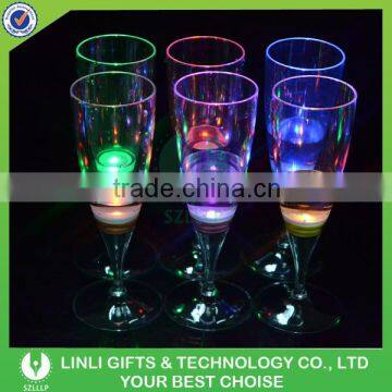 2016 Logo Printed Led Color Changing Flashing Champagne Cup