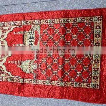 100% Polyester velvet Muslim prayer mat/islamic prayermat