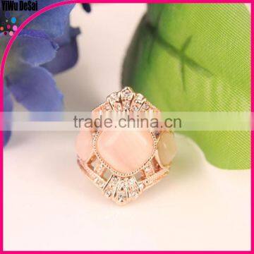 Jewelry ring Alloy Crystal white opal ring