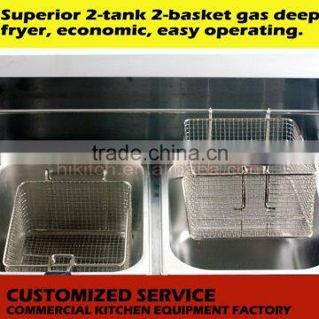 Commercial Deep Fryer LPG Gas Tomato Potato Fryer Restaurant Kitchen Equipment photo-2