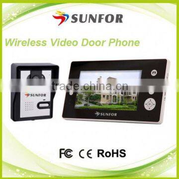 7inch color screen wifi video door phone with auto photo taking,wireless digital door viewer