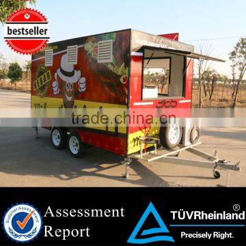 Deep fryer food cart with drawbar