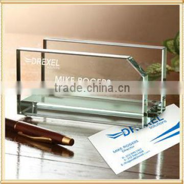 office set promotional crystal square business card holder                        
                                                Quality Choice