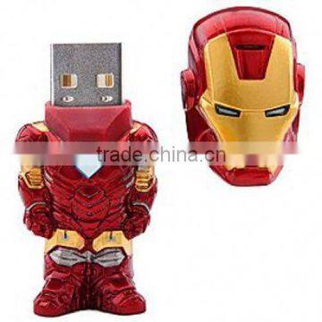 2014 new product wholesale iron man pen drive free samples made in china