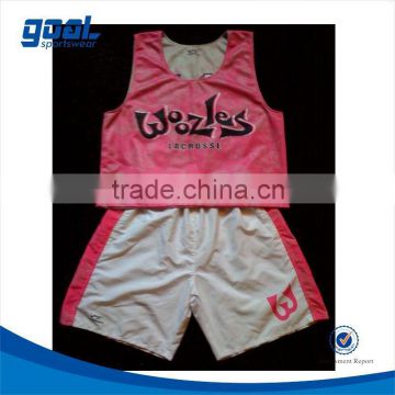 Full sublimation team polyester lacrosse team uniforms