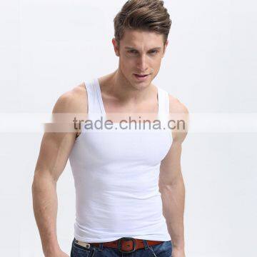 Square-cut Collar Neck Style Men Cotton Casual Muscle Vest Plain Waistcoat New Design Sexy Tight Gym Vest for Men photo-1