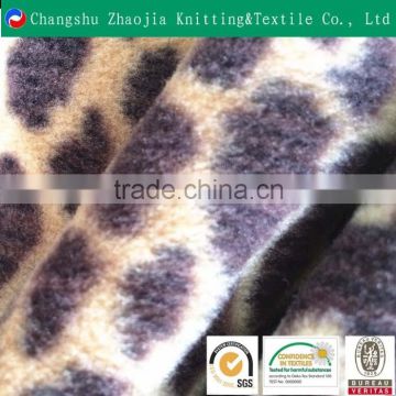 2016 two-side brushed one-side antipilling leopard print polar fabric manufacturers from china factory ZJ047