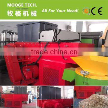 single shaft shredder for waste plastic recycling machine