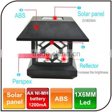 Outdoor led waterproof powered by solar pannel garden solar fence light