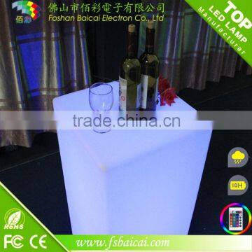 Decorative illuminated Led SquareTable/led furniture led table led chairs