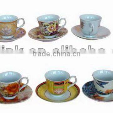 Super quality hotsell ceramic blue cup and saucer