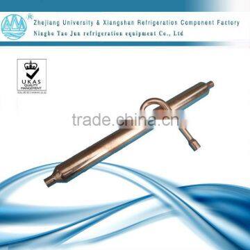 Copper tube accumulator (muffler) for refrigerator