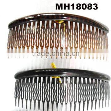 cheap plain color plastic curve decorative hair comb