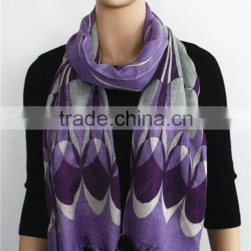 Light Wool and Silk Blended Scarf photo-2