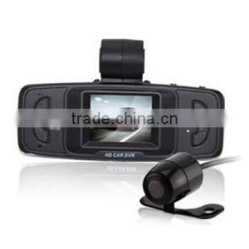 1.5 Inch 120 Degree Wide Angle HD 720P Dual Camera Lens Car DVR Recorder with AV-IN Reversing Camera