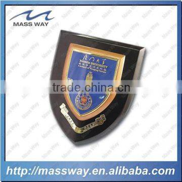 custom cllected shampion wooden shield plaque with award medal