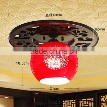 Modern Ceiling Lighting Antique Ceiling Down Light Fixture Design Porcelain Wooden Jingdezhen Dining Room Hotel Ceiling Lights photo-2