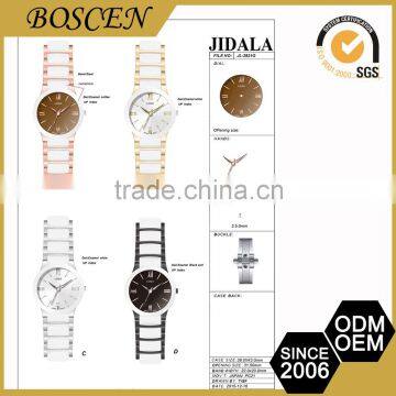 Cool Customized Logo Printed Price Cutting Stainless Steel Back Geneva Watch Quality Choice