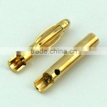 2.0mm banana plug and socket,24k gold connector banana plug