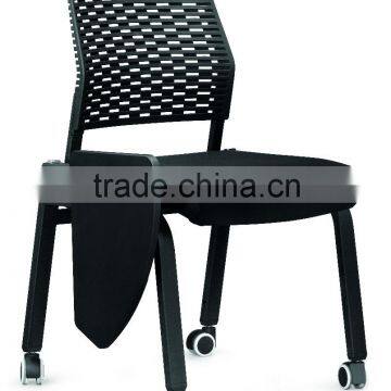 Bifma black training chair with tablet / student study training chair