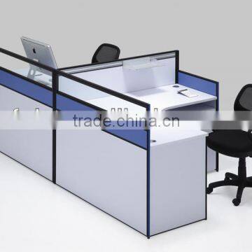 Blue Standard Office Cubicles with Shelves System(FOHB2-A2L1414T(LAN))