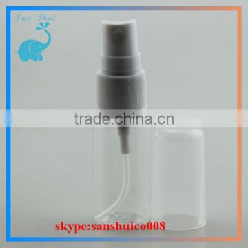 PET cosmetic spray bottle with nozzle clear