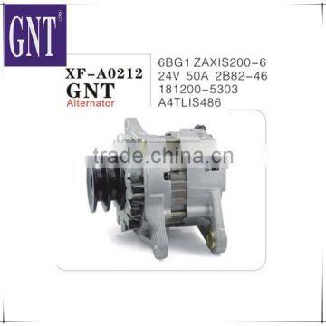 excavator engine alternator for ZAX200-6 6BG1