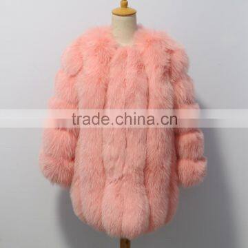 Winter Natural Short Red Fox Fur Coat For Women