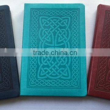 A5 PU leather sponge cover notebook/agenda with embossing design