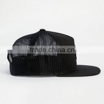 Promotional Wholesale Flat Bill Custom Woven Logo Snapback Mesh Trucker Hats photo-3