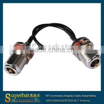 Good quality for N type female connectors bulkhead to N female pigtail cable RG174 cable coaxial