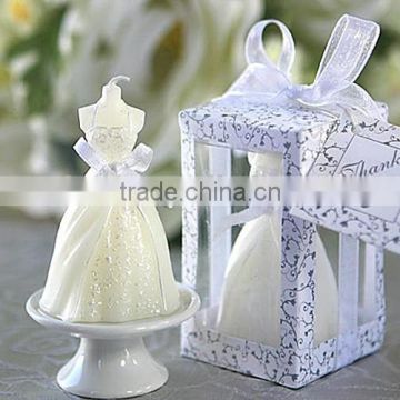 Elegant Wedding Gown Candle Favors