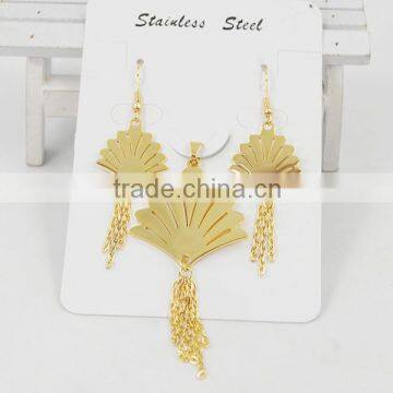 Fashion 18k gold plated jewelry set,new design gold pendant