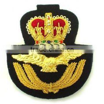 Italian Military Gold Bullion Hand Embroidered Badge, Patches