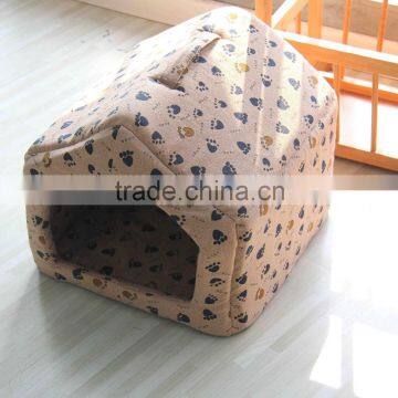 Portable pet dog bed ,pet house, pet accessories with printing flowers