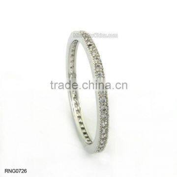 Fashion Double Crystal Diamond Wedding Split Ring For Girls photo-5