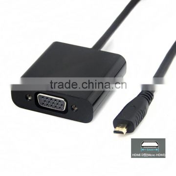 Micro HDMI Male to VGA Female Cable Converter Adapter for PC HDTV