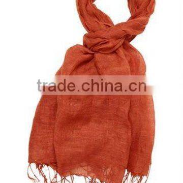 solid colour linen scarves