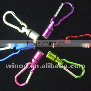 As promotional gift aliexpress to Aluminum key ring with led light