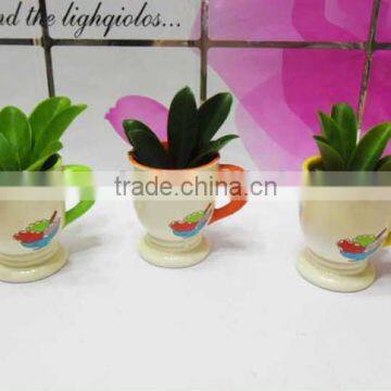 cheap ceramic mini cup flower pot