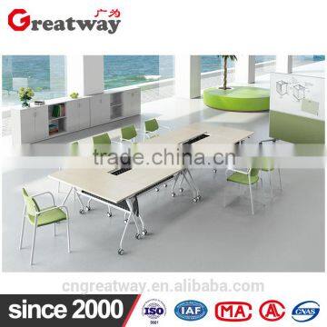 Free combined U shaped office traning table long curved meeting desk(QM-13)