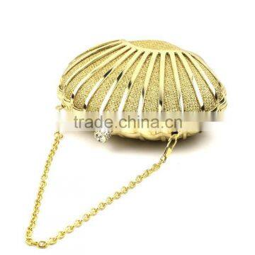 Lady Box Scallpoed Shell Metal Cluth photo-6