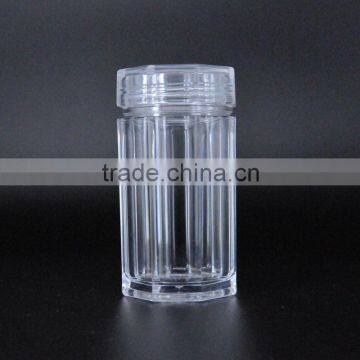 Octagonal bottle transparent acrylic jar of honey medicinal powder sealed cans