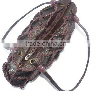 antique color leather bag vintage totally handmade crafts top quality factory price