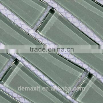 Green Color Bamboo Design Crystal Glass Mosaic for Swimming Pools photo-4