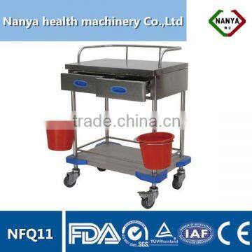 NFQ11 Stainless steel hospital cleaning trolleys nursing cart