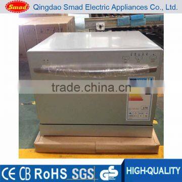 Small white color desktop automatic dishwasher machine